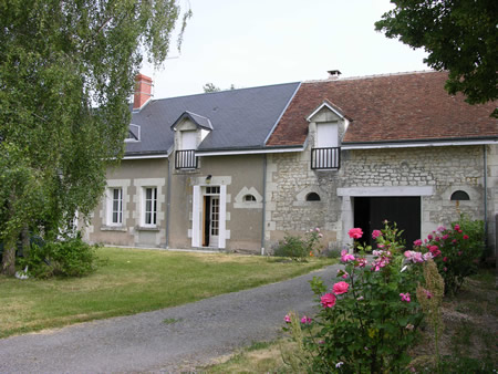 Front garden with roses and trees